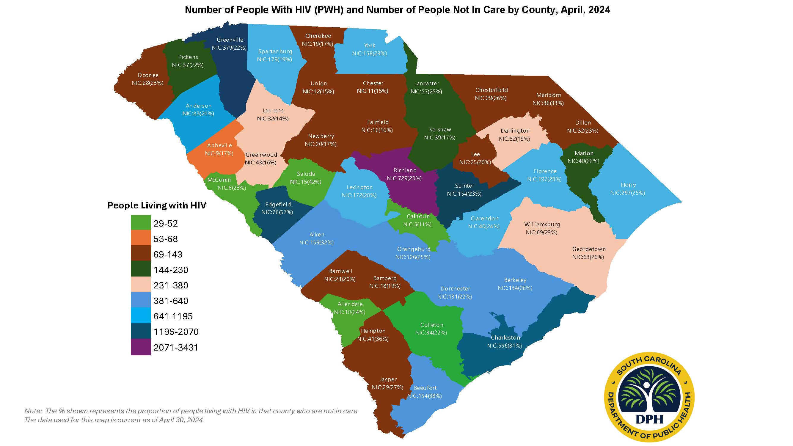 Not in Care Map July 2024