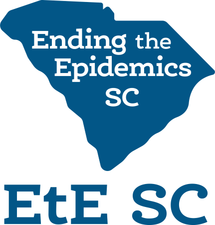 Blue SC with white text inside: Ending the Epidemics SC. EtE SC in blue below