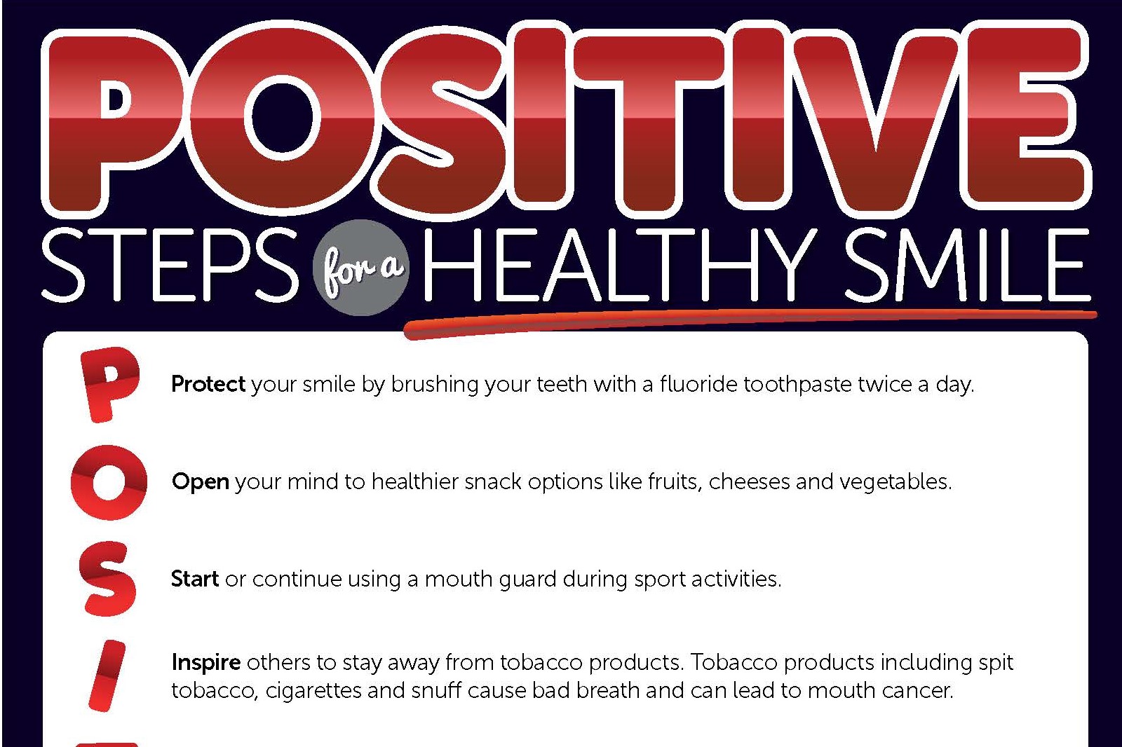 Positive Steps for a Healthy Smile Spotlight Cover 2