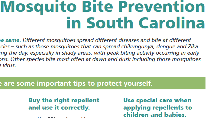 Mosquito bite prevention in SC pdf