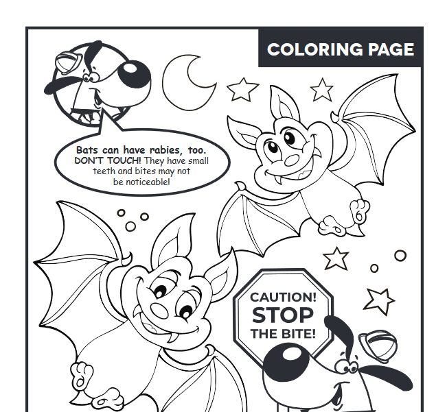 bats coloring page