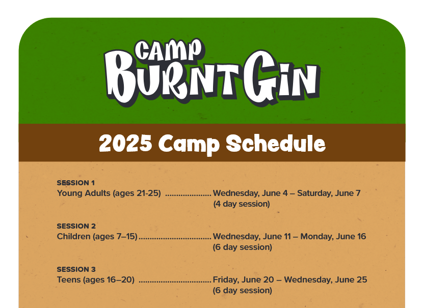 Top of 2025 camp schedule pdf for visual