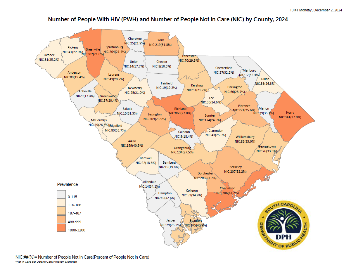 Not in Care Map December 2024