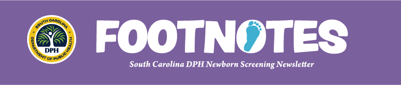 Purple background- dph logo on left; Footnotes in white with blue foot drawing within 'O' in Notes