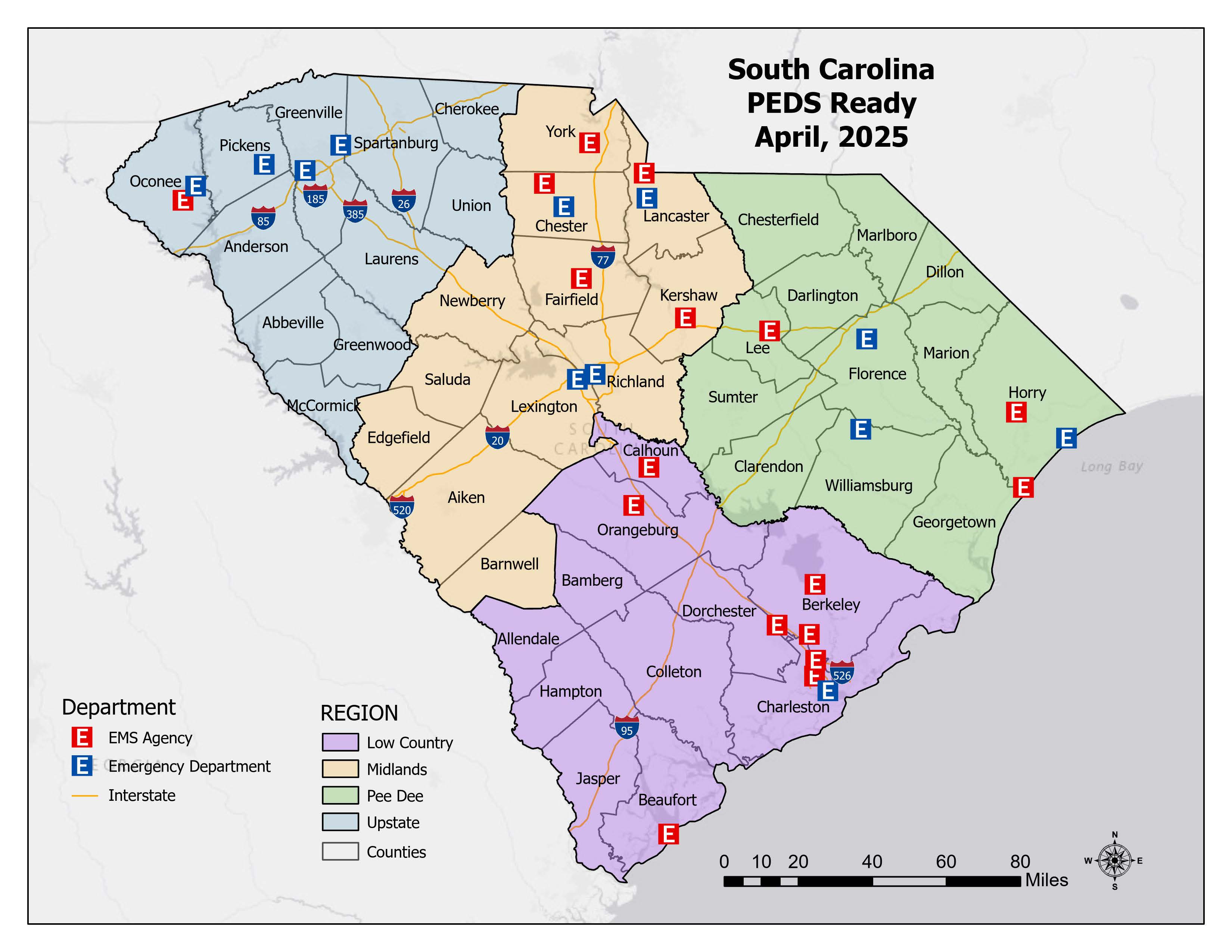 PEDS Ready Map April 2025