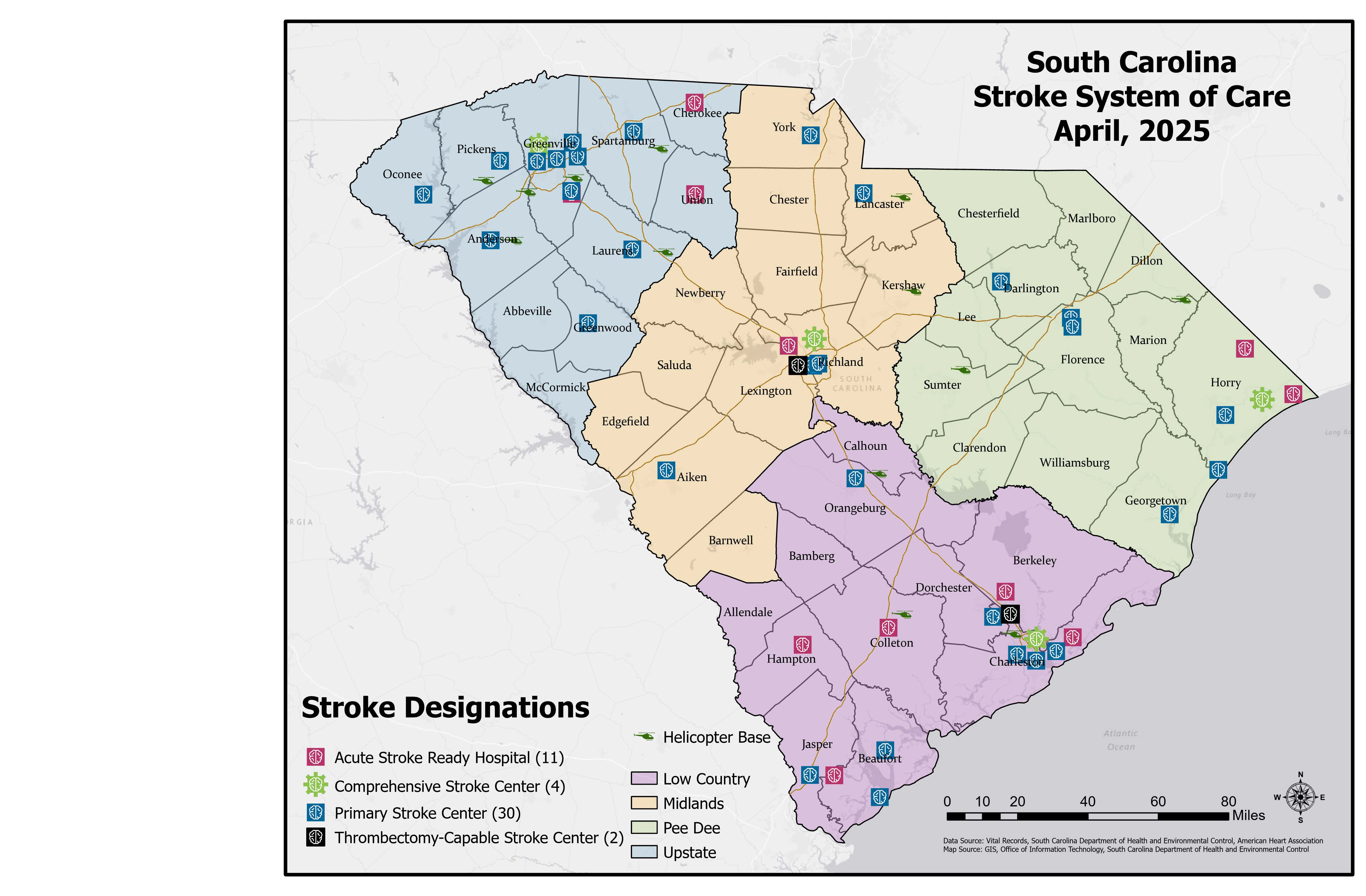 Stroke Systems of Care 2025 map
