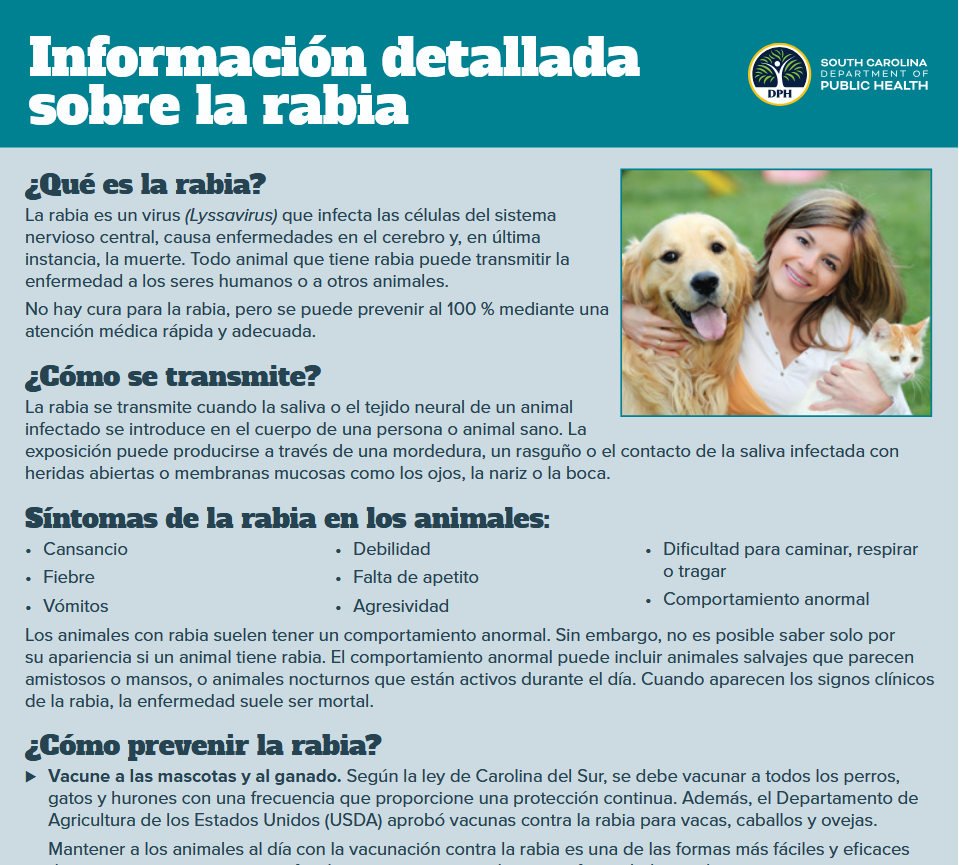 all about rabies spanish