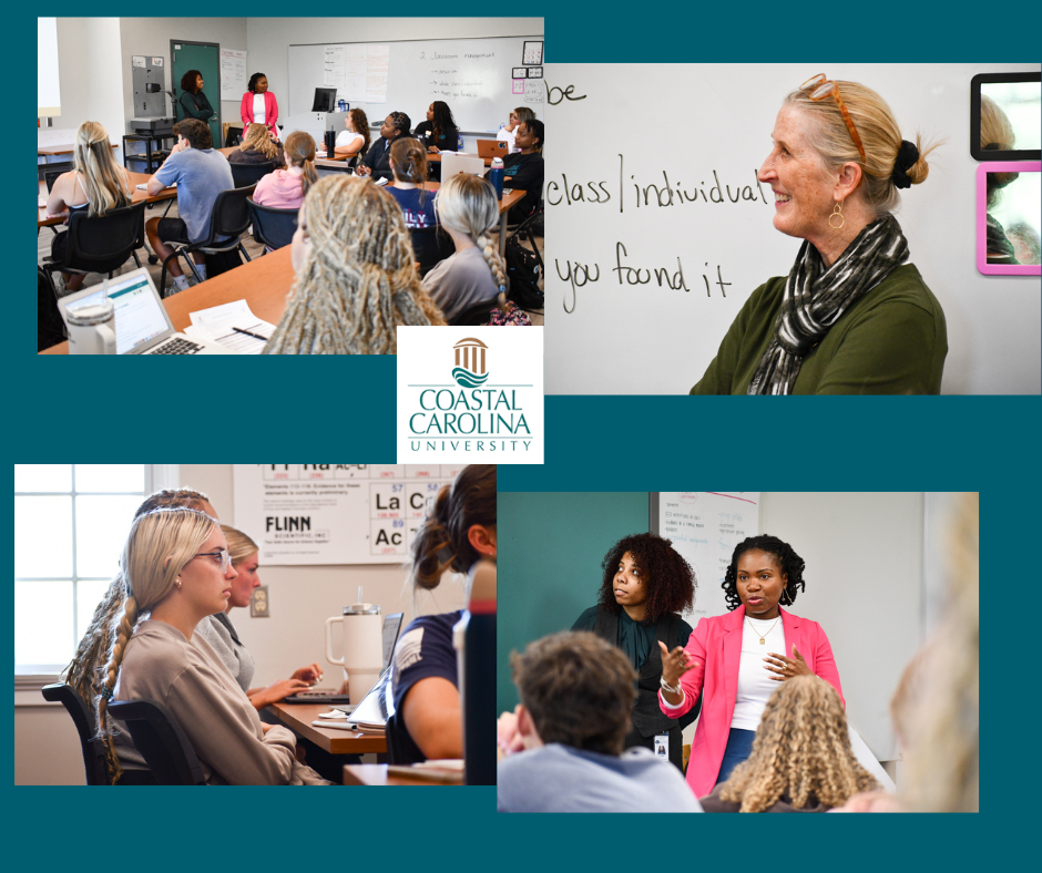 SC Tracking staff Emmanuelle Durant (pictured top left and bottom right) and Deanna Gatling (pictured top right) introduce the Data Dashboard project to Coastal Carolina. 