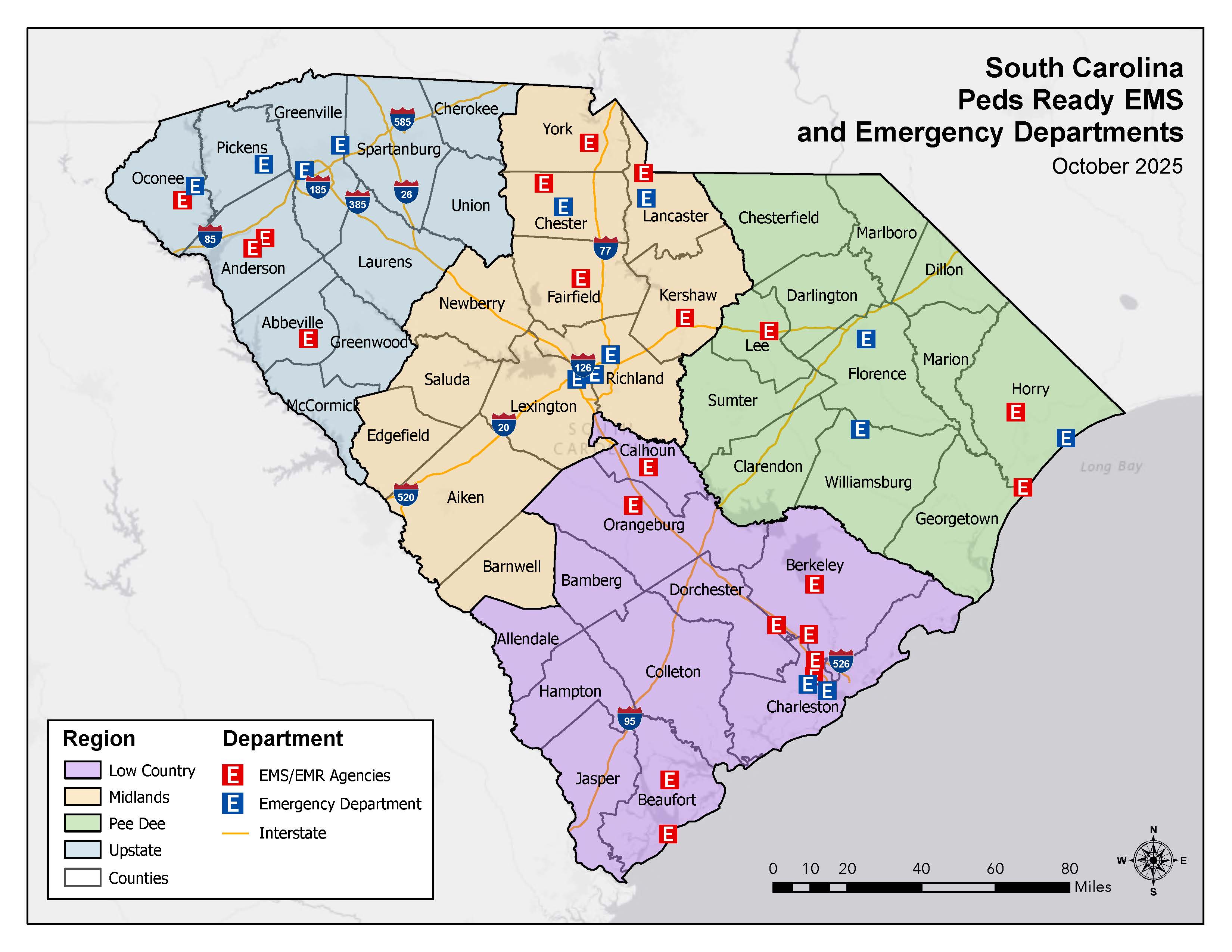 PEDS Ready map Oct. 2025