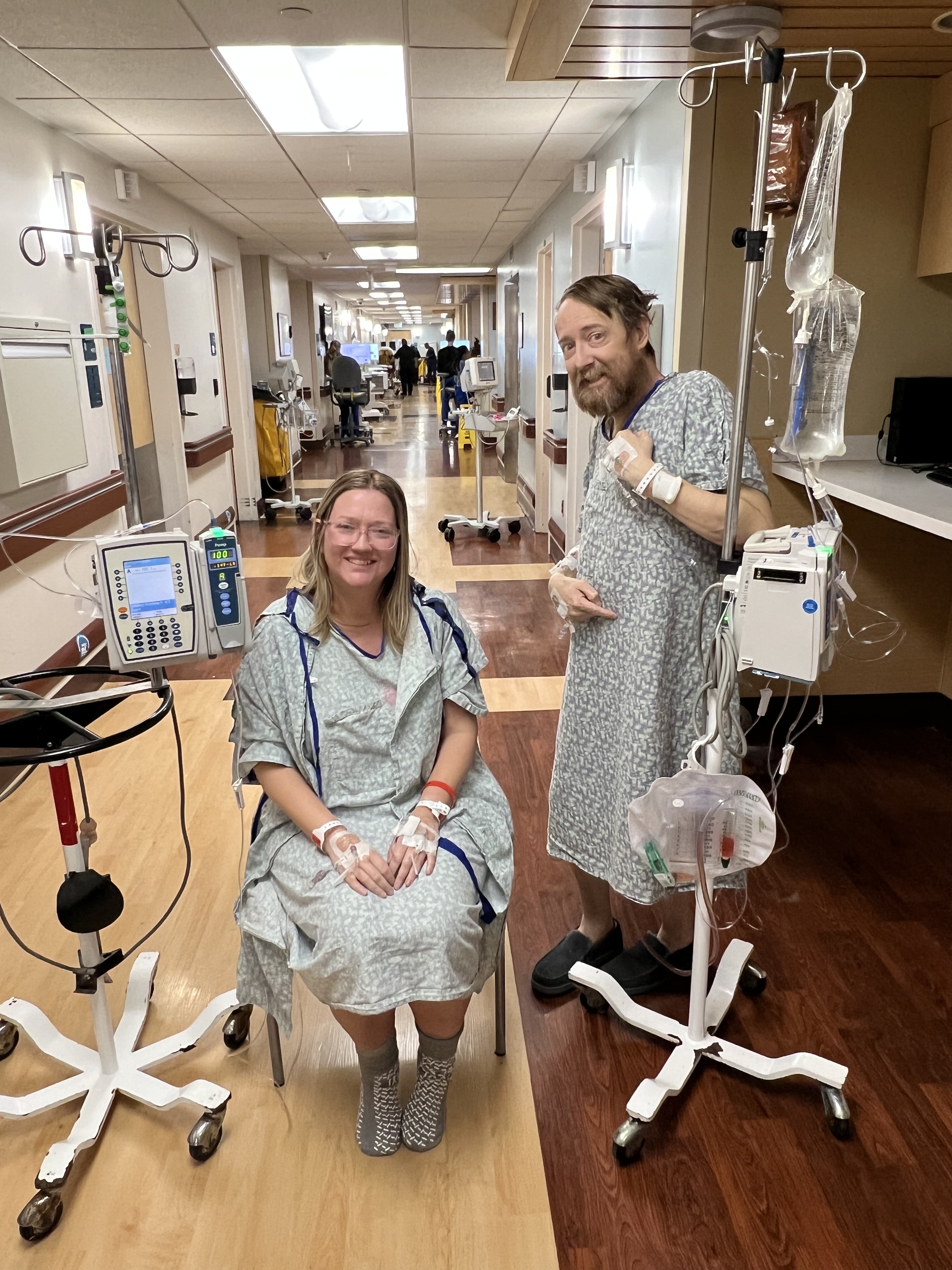 Trey Clark and Stephanie after kidney transplant