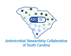 Antimicrobial Stewardship Collaborative of South Carolina logo, shape of SC