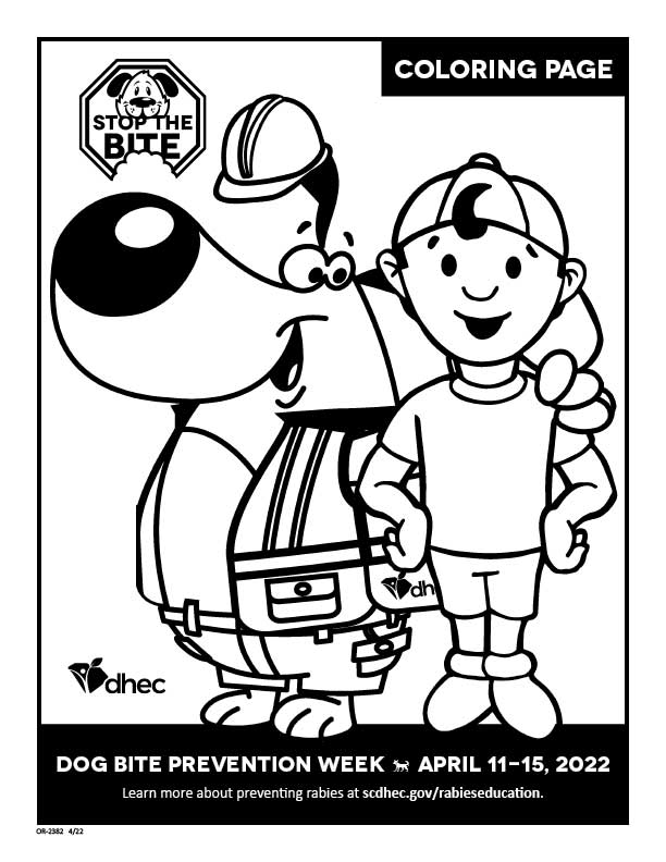 Dog Bite Prevention Coloring Page 2 image