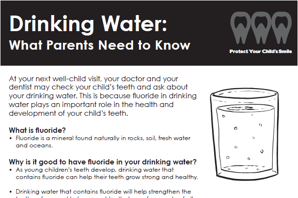 Drinking Water: What Parents Need to Know (pdf)