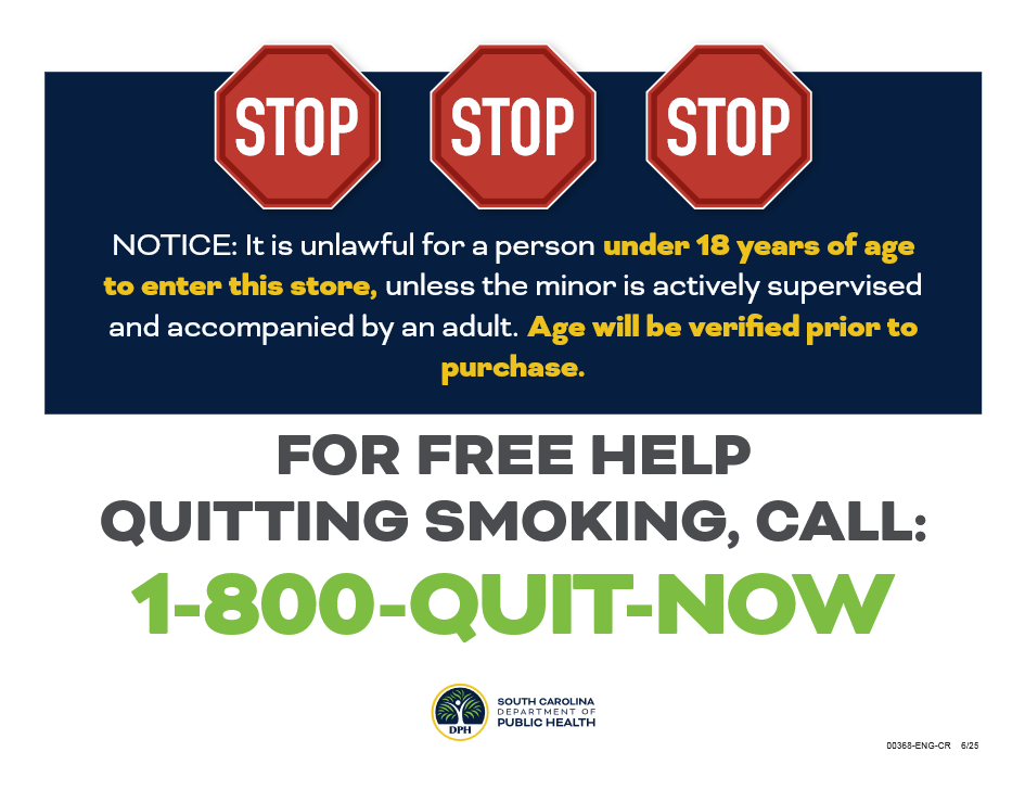 tobacco retailer poster