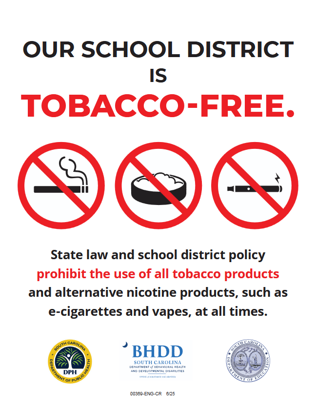 tobacco-free schools sign