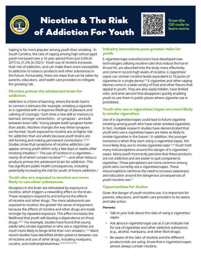 nicotine fact sheet