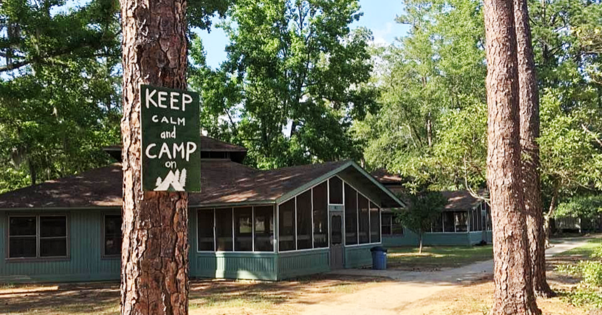 keep calm and camp on at camp burnt gin