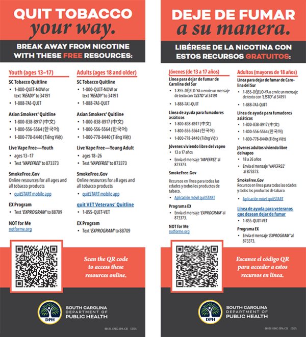 Quit tobacco your way flyer