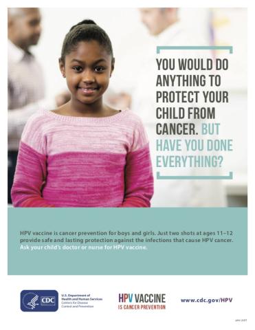 HPV Protect Your Child from Cancer (young girl)