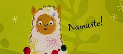 llama saying namaste