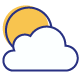Cloud covering the sun icon