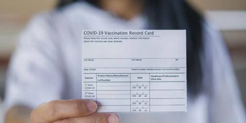 Vaccination card example image